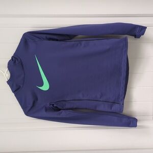 Nikepro Hyperwarm Purple Long Sleeve Hoodie With Swoosh